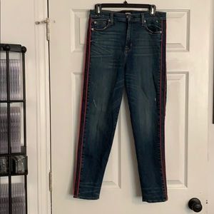 Hudson Zoeey High Rise Tuxedo Stripe skinny Jeans